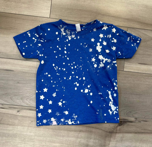 Kids Blank Stars Bleached T-shirt in Blue