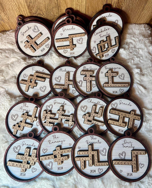 Personalized Puzzle Name Ornaments
