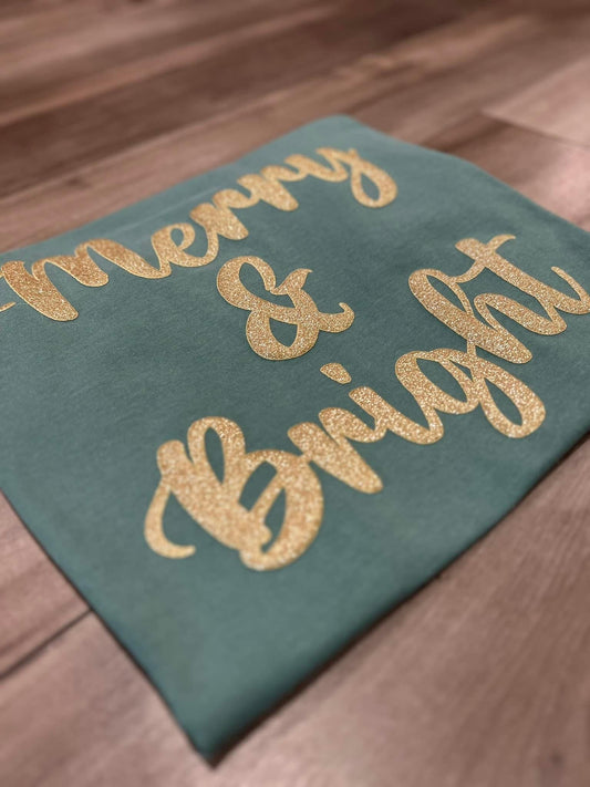 WS Completed Merry & Bright Gold Glitter Puff Top