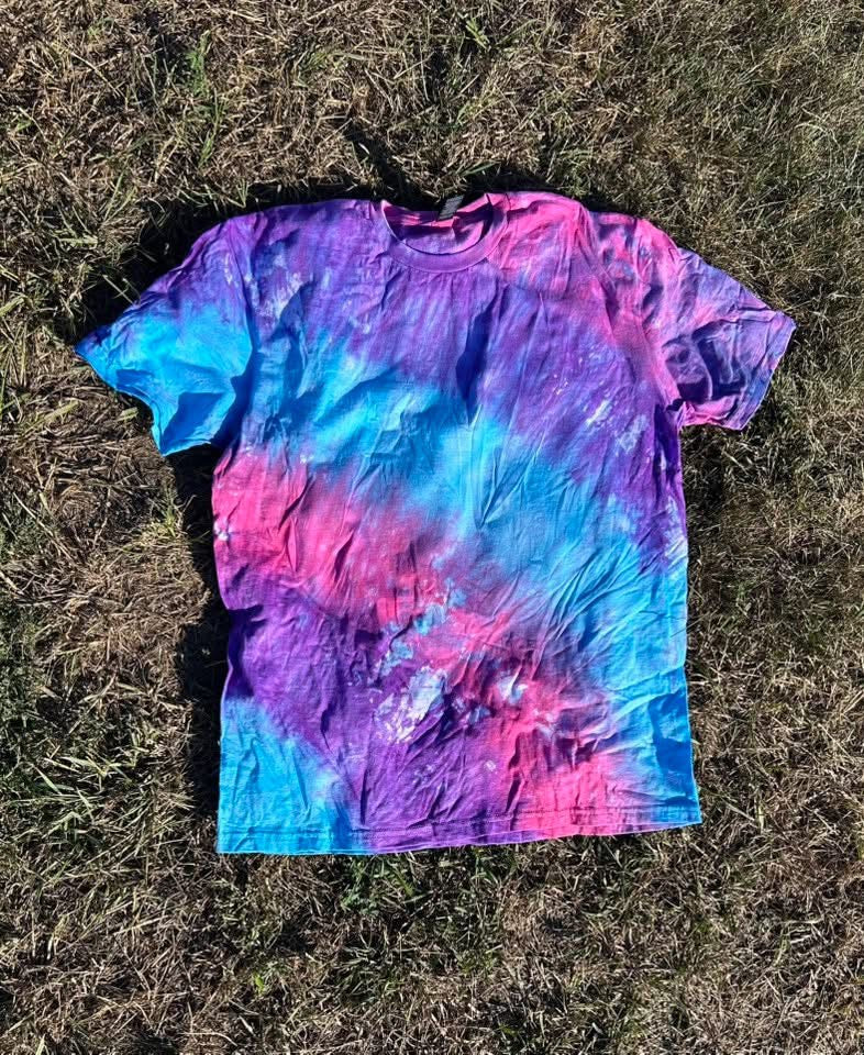 Blank Tie Dye Top in Candy Stripes