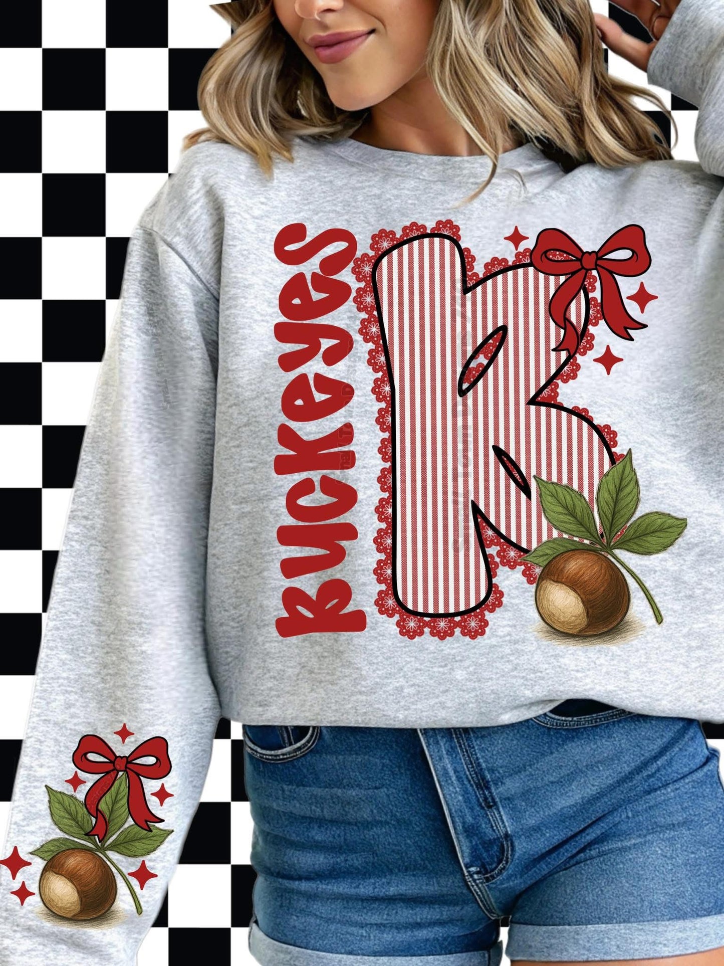 DTF Print -Seersucker Buckeyes