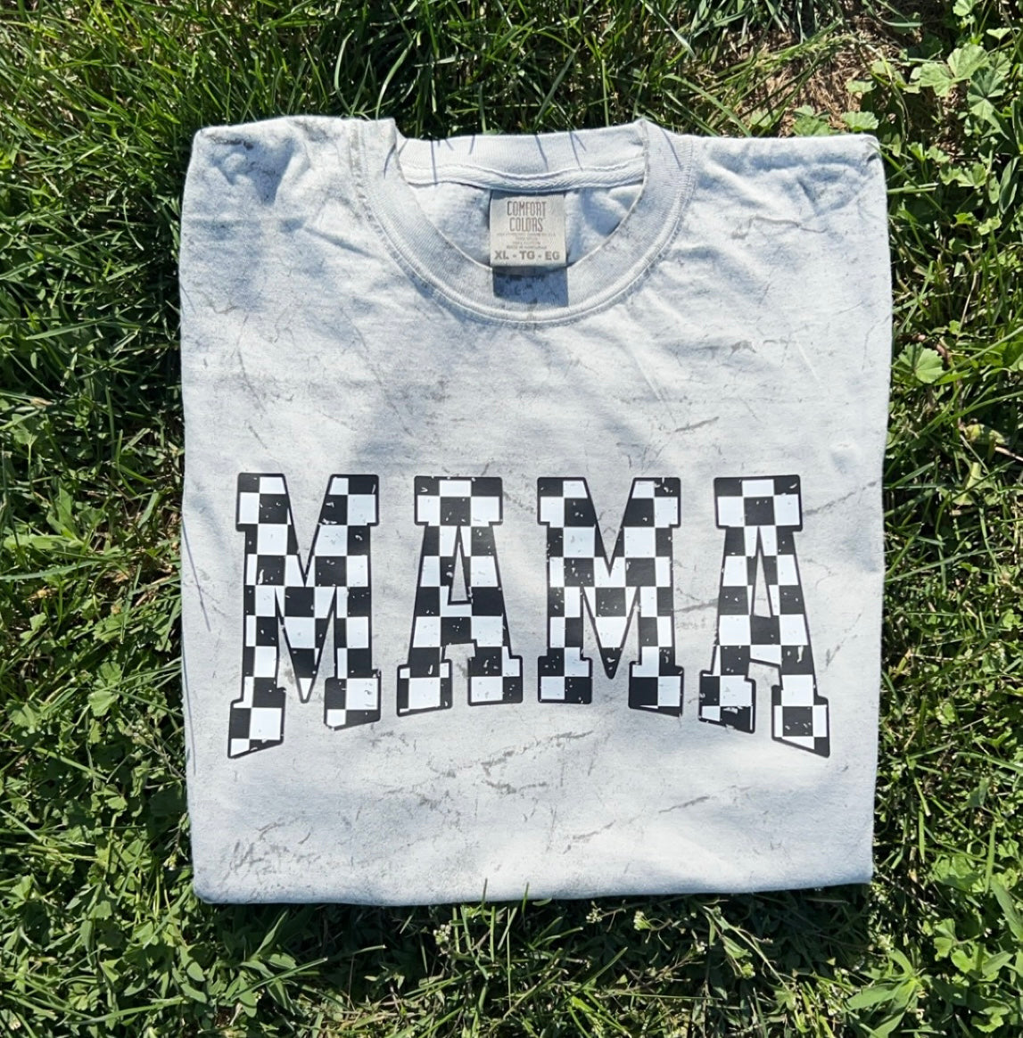 DTF Print - Black Checkered Mama