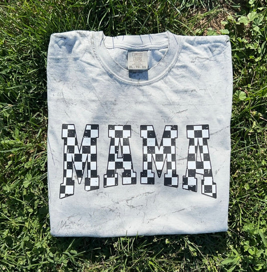 DTF Print - Black Checkered Mama
