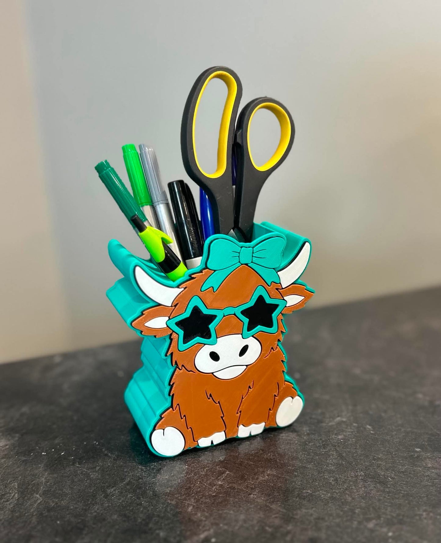 3D Printed Star Highland Cow