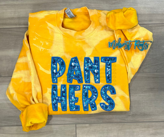 WS Completed Panthers Bleached Sweatshirt Yellow