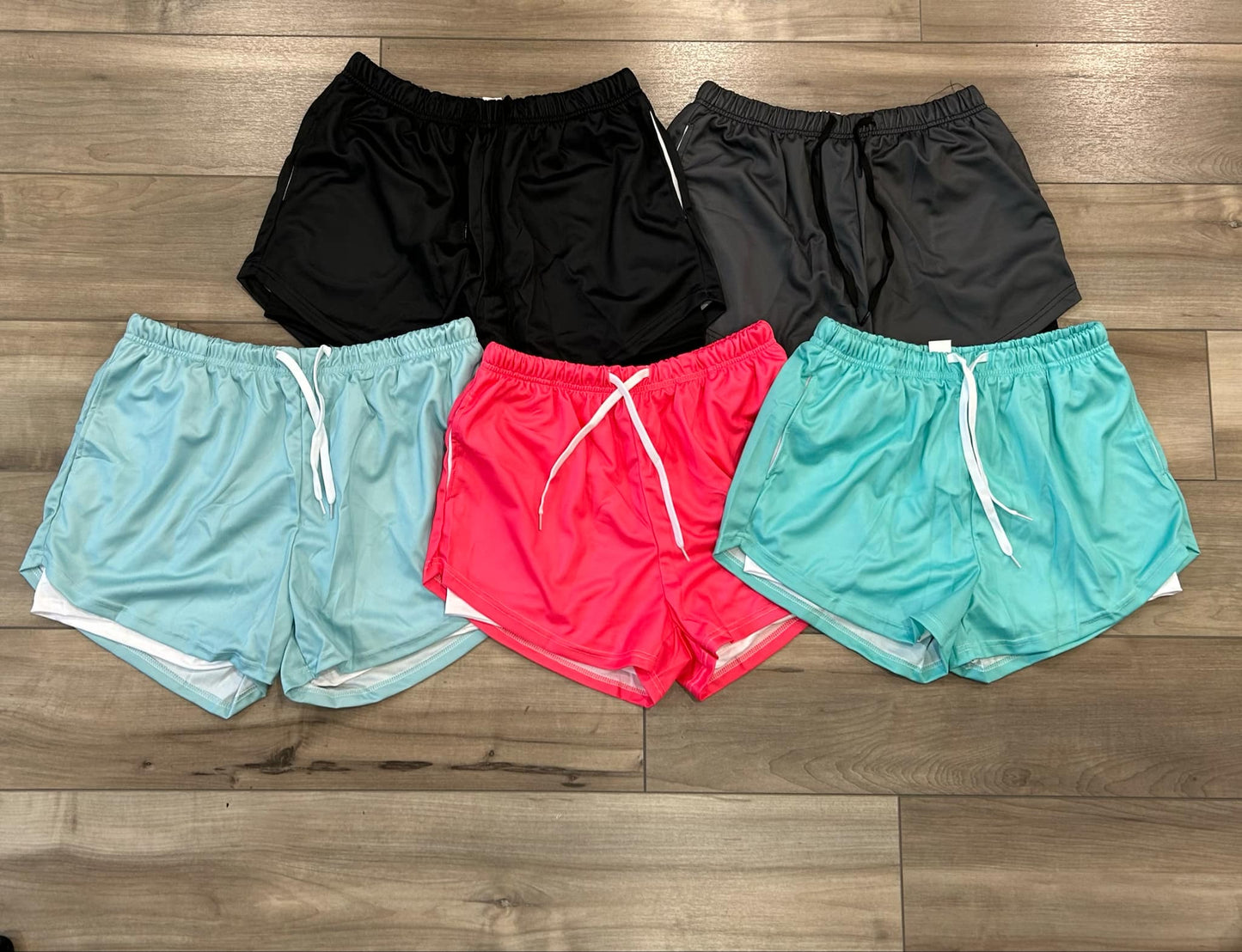 RTS Womens Solid Double Layer Shorts