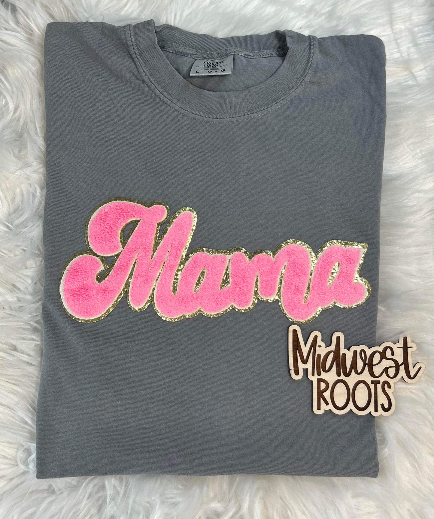 RTS Mama Chenille Patch Top