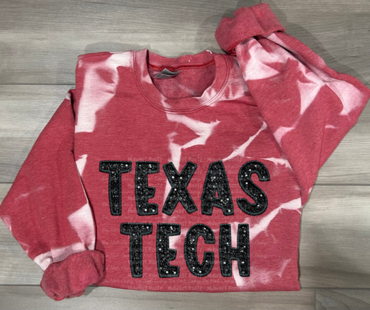 WS Completed TX Tech Bleached Sweatshirt in Red