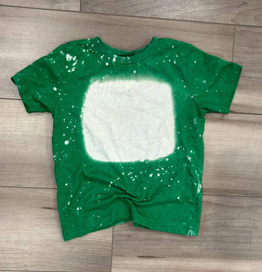 Blank Bleached Toddler Top in Green