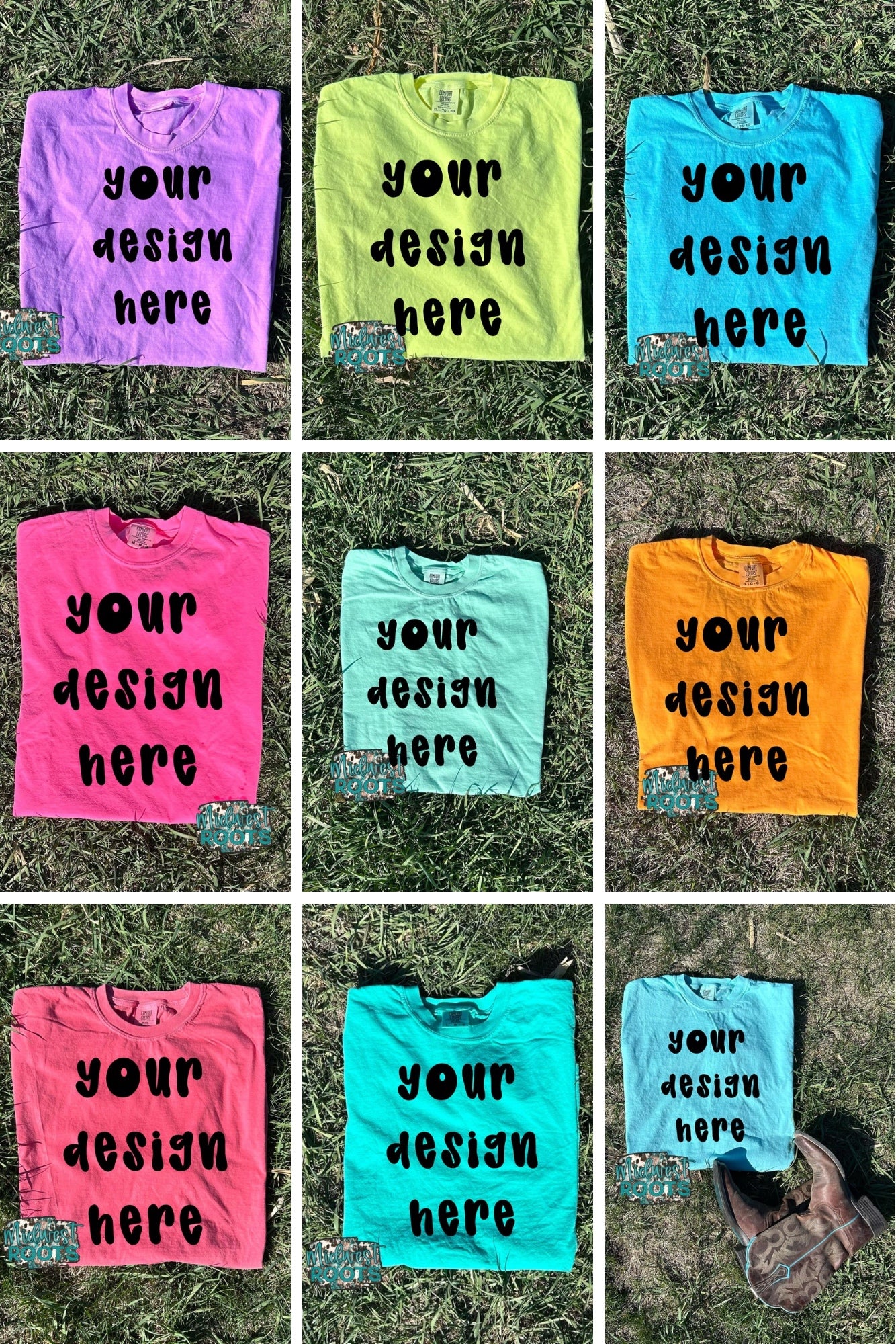 Comfort Colors Neon Mock Up Bundle