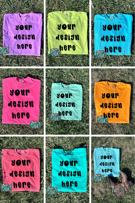 Comfort Colors Neon Mock Up Bundle