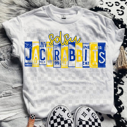 $D$U J@ckr@bbits License Plate Kids Top