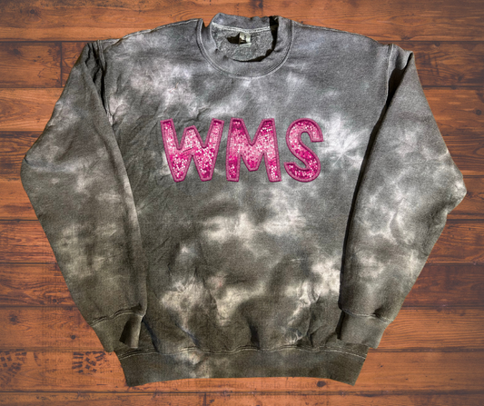 WS Completed WMS Tie Dye Sweatshirt in Black