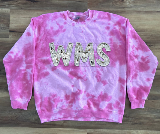 WS Completed WMS Tie Dye Sweatshirt in Pink