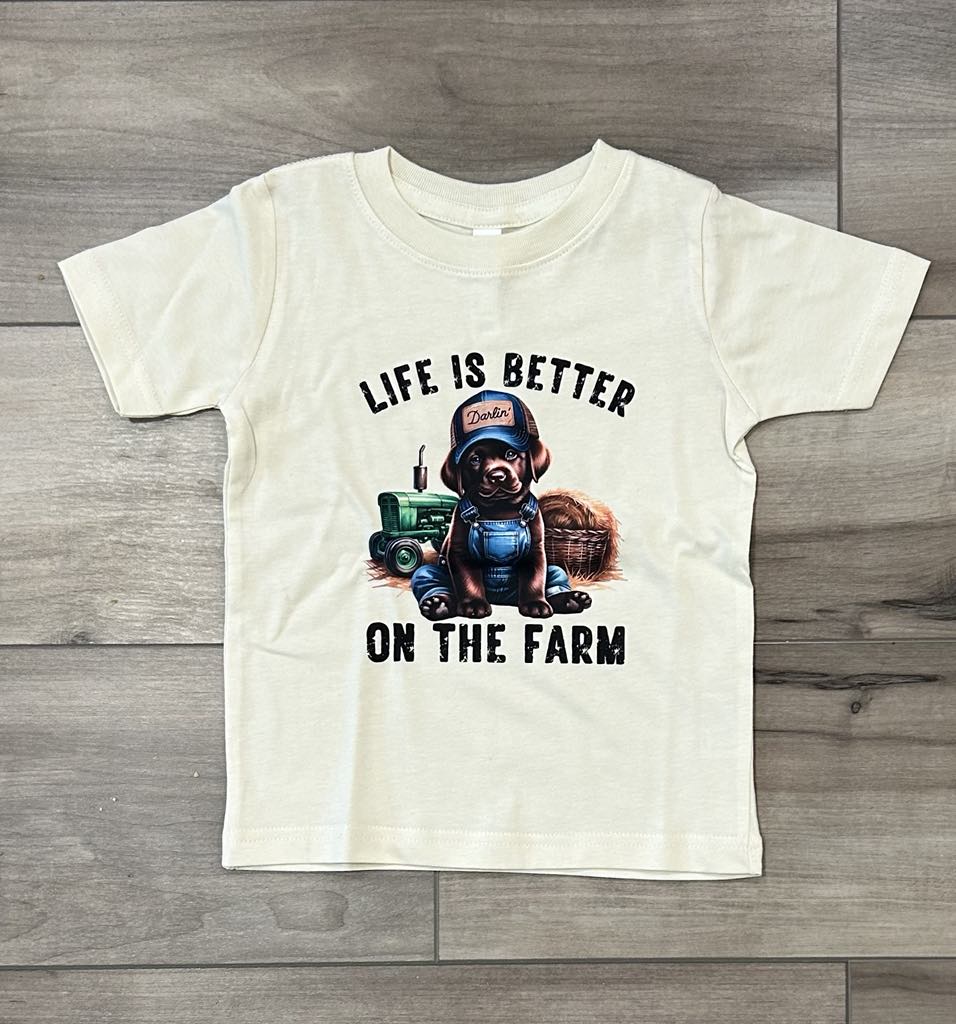 RTS Kids Top Life is Better On The Farm