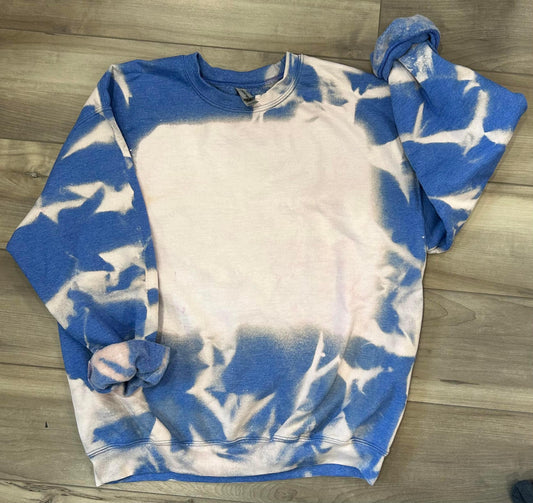 RTS Bleached Blank Sweatshirt in Royal Blue
