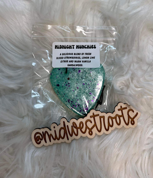 Heart Shaped Mini Freshie in Midnightt Munchies Scent