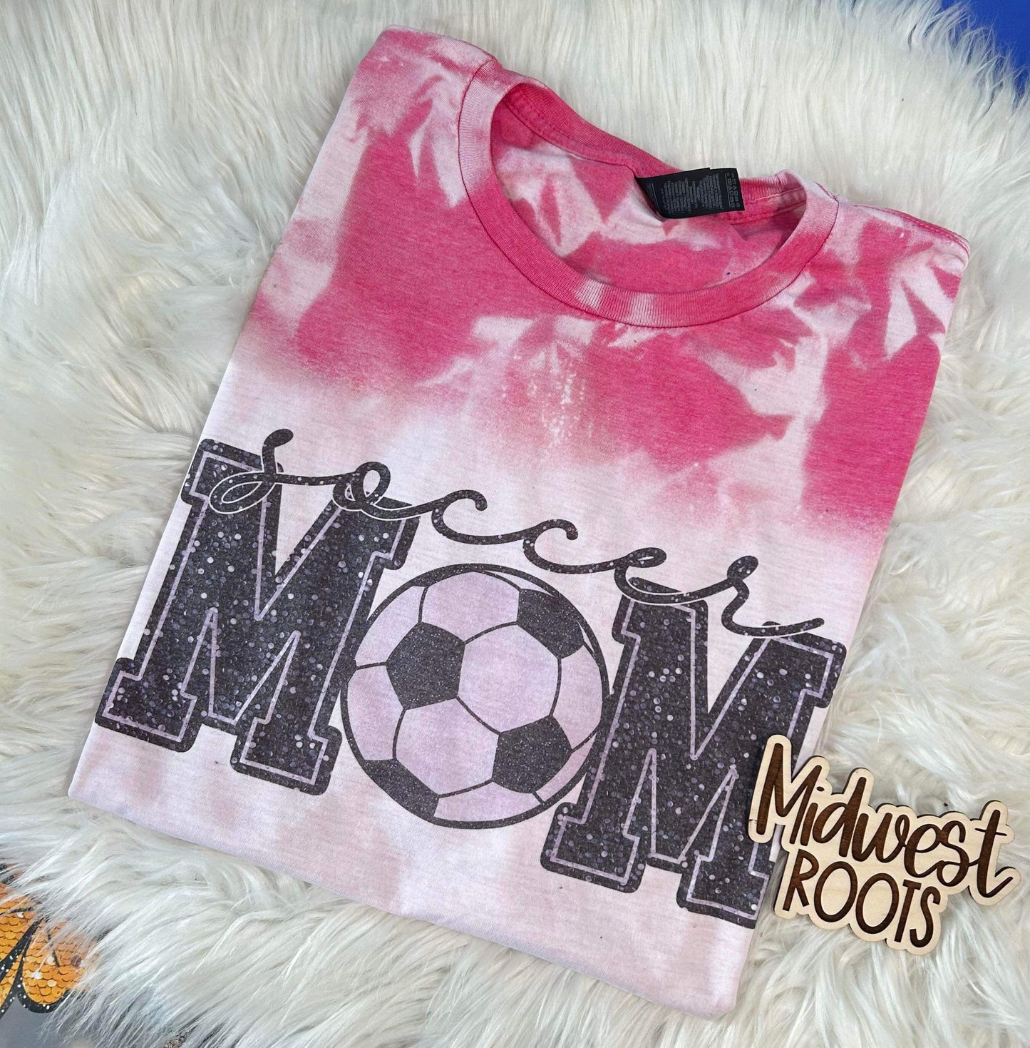 RTS Faux Embroidered Soccer Mom Top