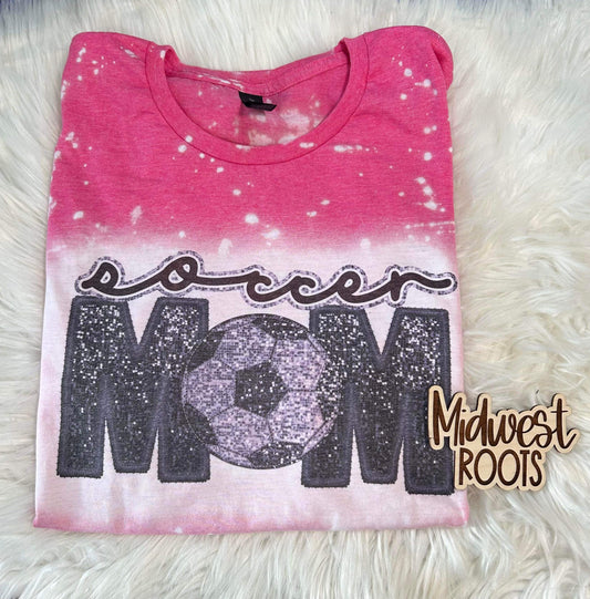 RTS Faux Glitter Soccer Mom Top