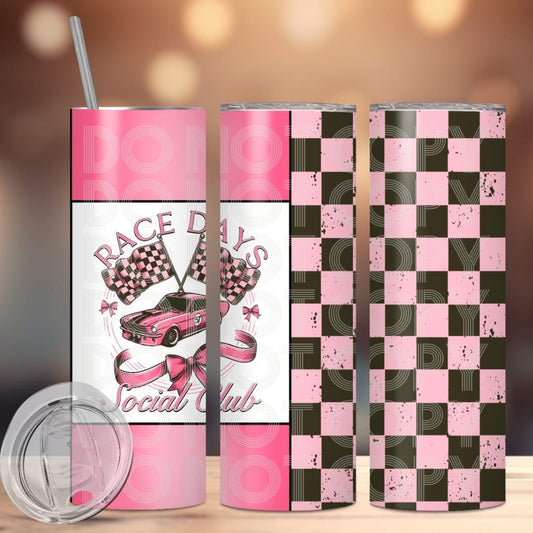 Race Days Social Club Tumbler Sub Print