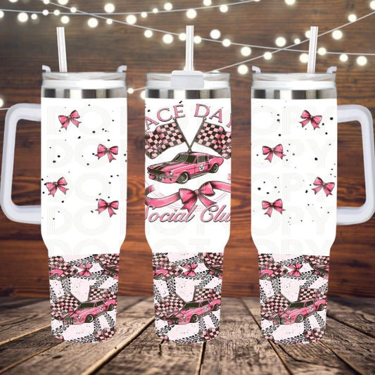 Race Day Social Club 40oz Tumbler Sub Print