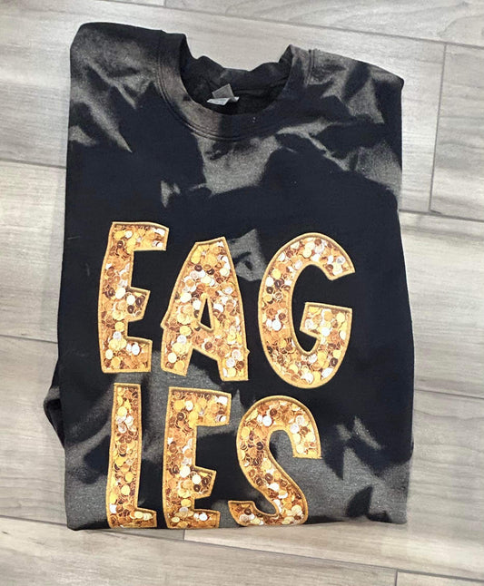 RTS Eagles Bleached Faux Sequins Sweatshirt