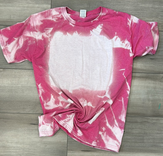 RTS Youth Blank Bleached T-shirt in Pink