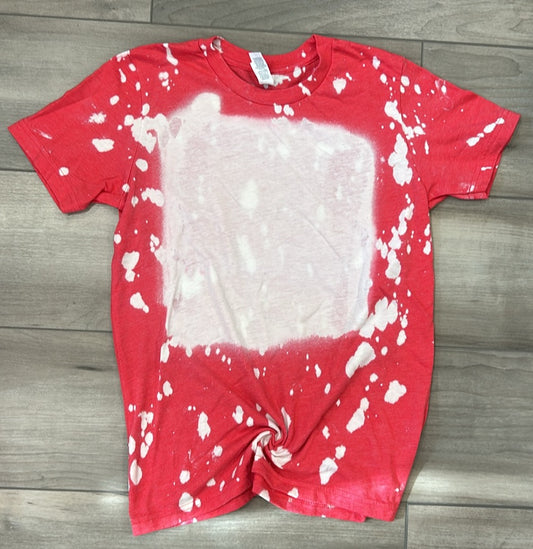 RTS MESS UP Youth Blank Bleached T-shirt in Red