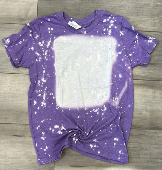 RTS MESS UP Youth Blank Bleached T-shirt in Purple