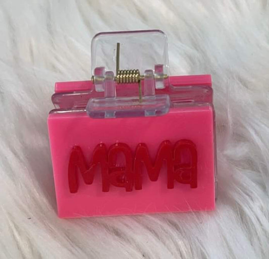 RTS Pink/Red Mama Claw Clip - Small