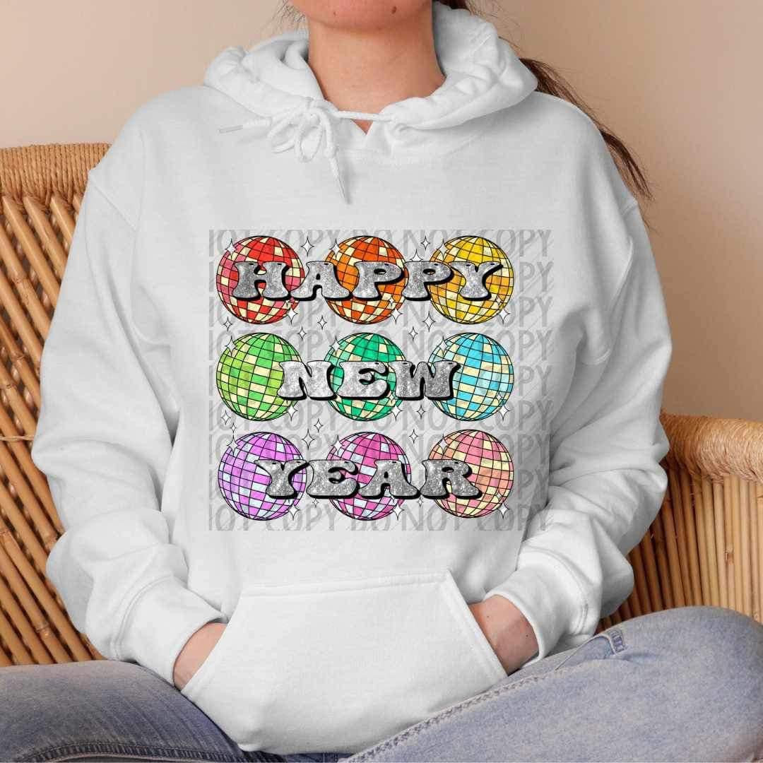 Happy New Year Disco Ball  Sub Print