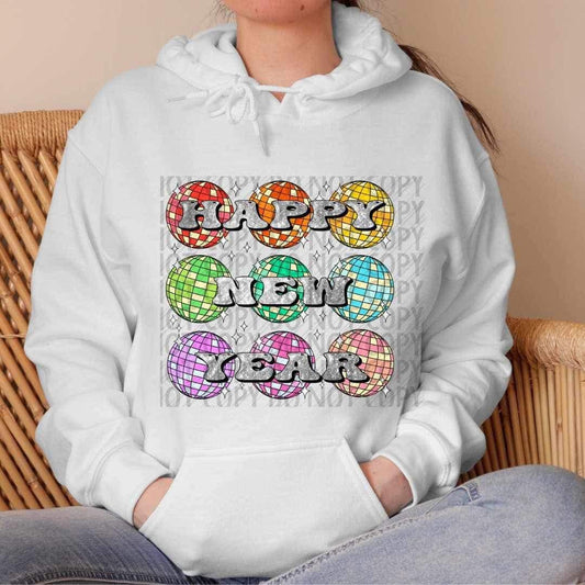 Happy New Year Disco Ball  Sub Print