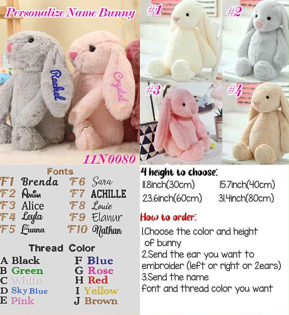 Pre Order Embroidered Easter Plush Bunnies