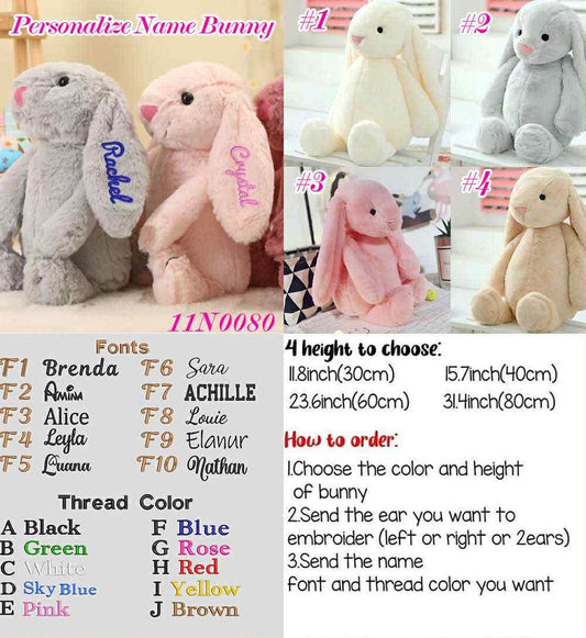 Pre Order Embroidered Easter Plush Bunnies