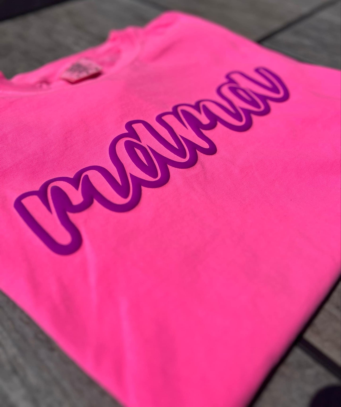Mama Outline Puff Print Top