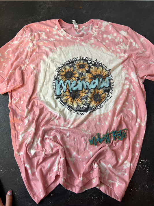 RTS Memaw Bleached Imperfect Top in Orchid