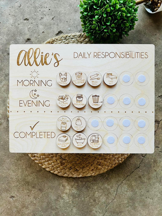 Personalized Daily Responsibility Board