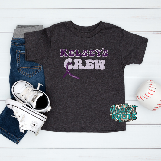 Kids Kelsey's Crew Top in Dark Grey