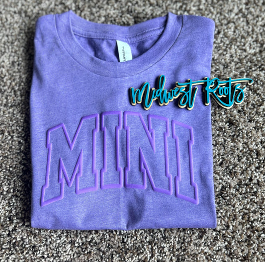 Kids Mini Purple Puff Printed Top