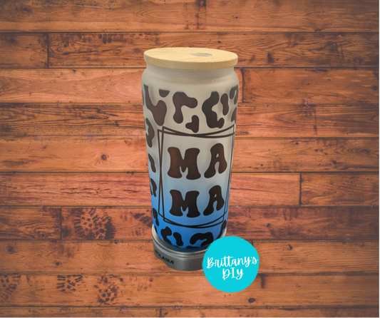 WS Completed Mama Glass Can with Bamboo Lid