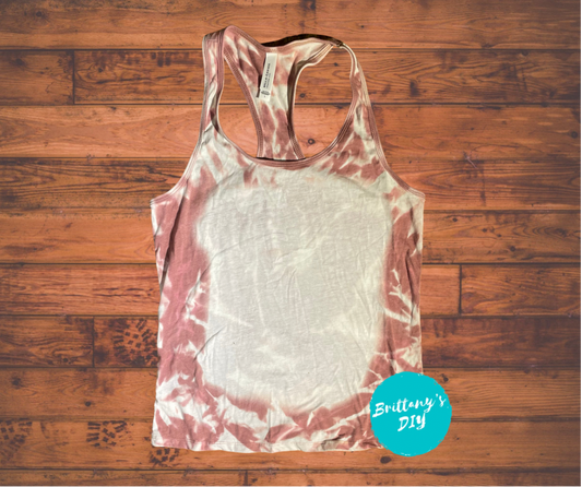 Heather Mauve Bleached Blank Tank Top