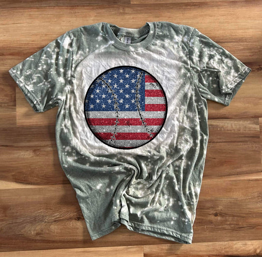 American Flag Baseball Sub Print