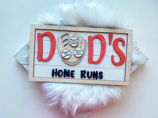 Personalized Dad’s Home Runs Sign