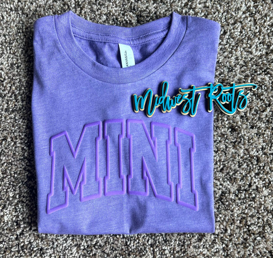 WS Completed Kids Mini Purple Puff Printed Top