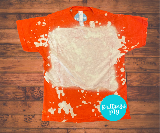 Blank Bleached Toddler Top in Orange