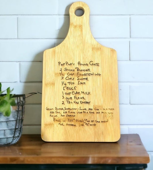 Handwritten Recipe Cutting Boards