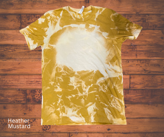 RTS Heather Mustard Scrunch Blank Bleached T-shirt