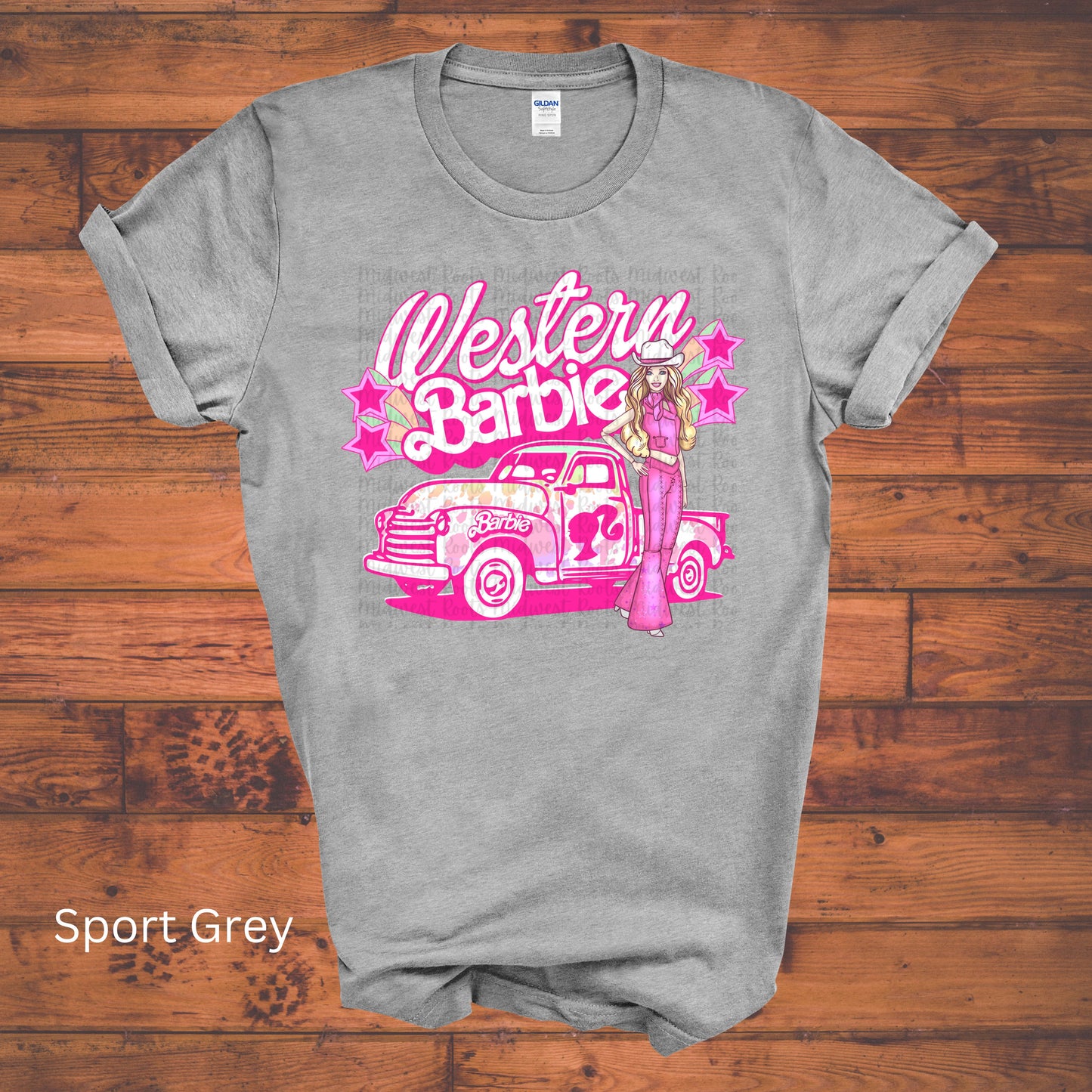 Western Barb_e Truck Sublimation Print