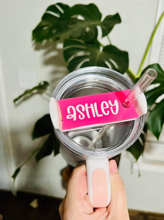 Personalized Solid Cup Tags for 40oz Tumblers