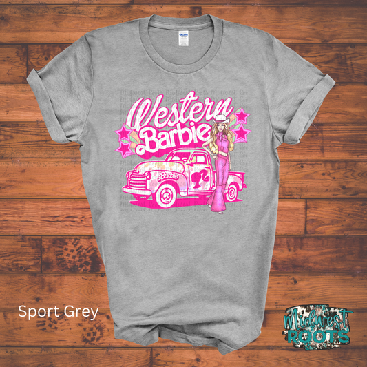Western Barb_e Truck Sublimation Print